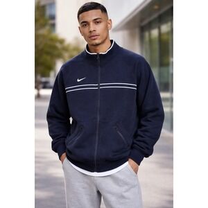 Vintage‎ Nike Black Full Zip Team Nike Track Jacket Men's size XL